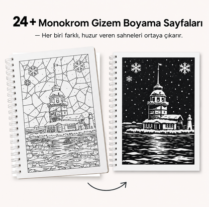HalBook - Monokrom Boyama Kitabı Seti