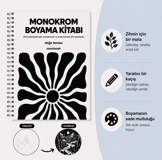 HalBook - Monokrom Boyama Kitabı Seti